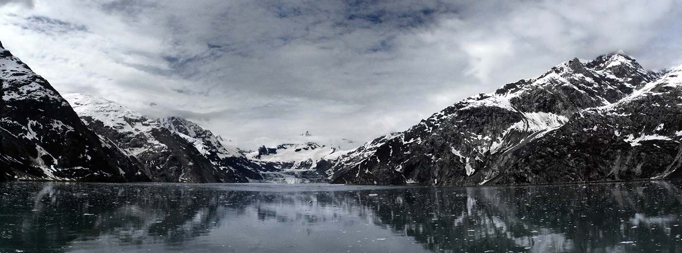 Winter Mountain Landscape on Lake